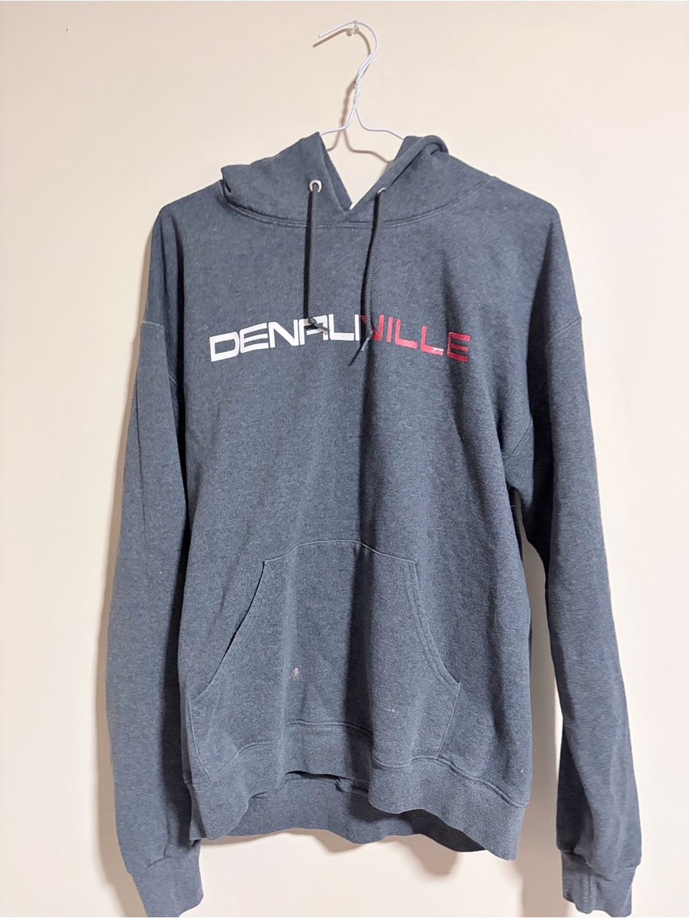 Jerzees Dark Charcoal Pullover Hoodie with Contrasting Logo